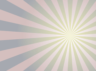 Sunlight horizontal background. Powder blue and pink color burst background with gold highlight.