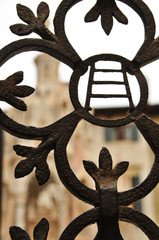 Detail of the grilles around the Scaliger Tombs in Verona