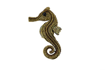 brooch on white background