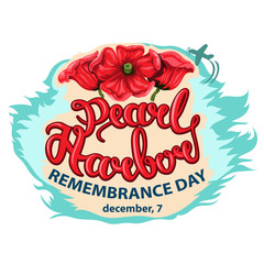 Vector illustration of a Background for Pearl Harbor Remembrance Day.