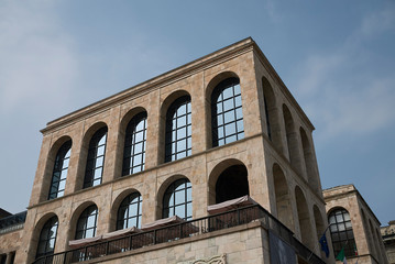 Fototapeta na wymiar Milano, Italy - September 19, 2018 : View of Arengario Palazzo
