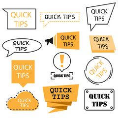 Fototapeta premium Quick tips emblems and banners
