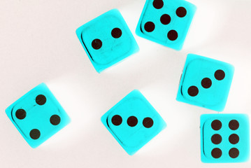 dice on white background