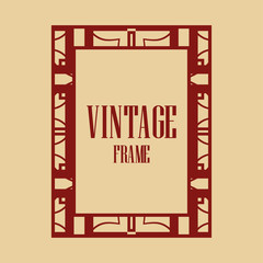 Art Deco border frame