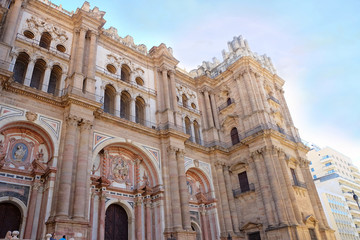 Fototapeta na wymiar Cathedral of Malaga, Spain