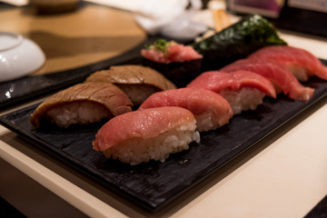 tuna sushi plate