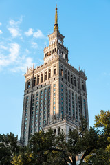 Naklejka premium pałac kultury w warszawie