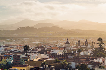 san Cristobal de la laguna during sunset, Tenerife, Spain.