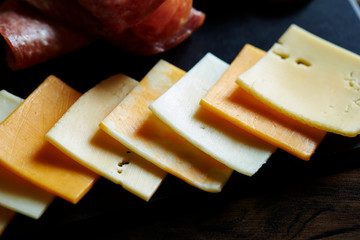 Various slice of cheese 