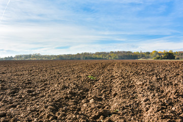Umgepfl&uuml;gter Acker im Herbst