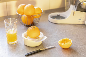 Orangensaft wurde frisch gepresst