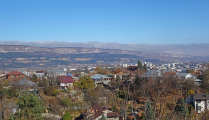 Aerial View of the largest resort city of Kislovodsk, Northern Caucasus,Russia.
