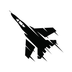 Fighter jet flying on a white background. Military air plane flying in sky isolated on white background.