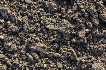 Acker Boden umgepflügt