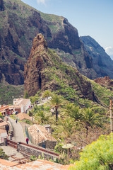 Fototapeta na wymiar Masca, Tenerife. Amazing mountain village also known as European Machu Picchu.