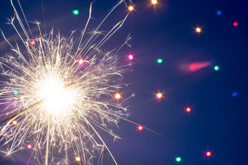 Bright with lights background for new year greetings