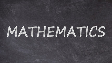 Mathematics written on blackboard