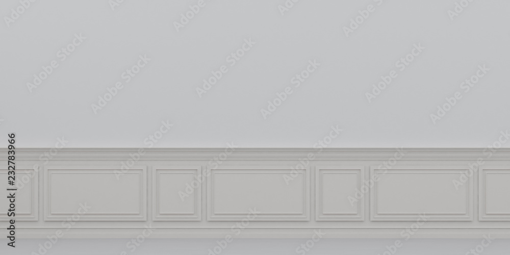 Poster stimulate image of white empty room interior and laminate wood floor with sun light cast shadow on t