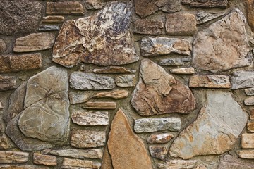 backgrounds, textures a brick wall made of natural river stone