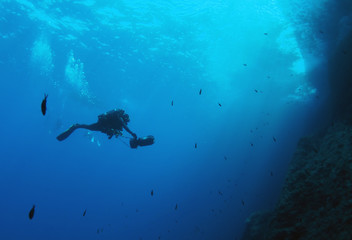 Scuba Diving Malta - Scooter diving at Ras in-Newwiela dive site, Gozo