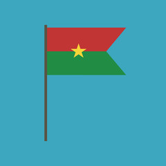 Burkina Faso flag icon in flat design