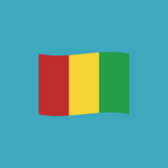 Fototapeta premium Guinea flag icon in flat design