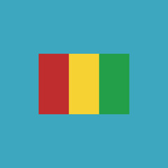 Guinea flag icon in flat design