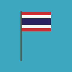 Thailand flag icon in flat design