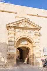 Fototapeta premium Mdina, Malta. Greek Gate - the entrance to the old fortress city, 1724