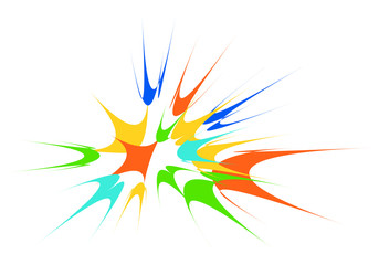 color blowing up. vector graphic element