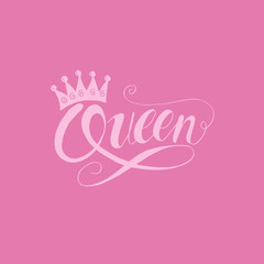 Queen word with crown.