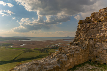 view from inside the castle Enisala