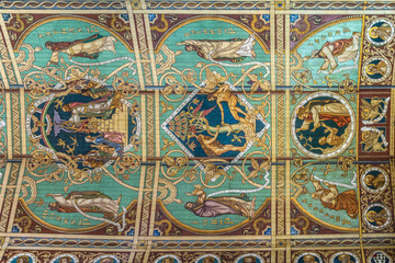 Old Painting ceiling of Saints 