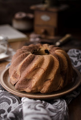 Monkey bread with chocolate, food photography