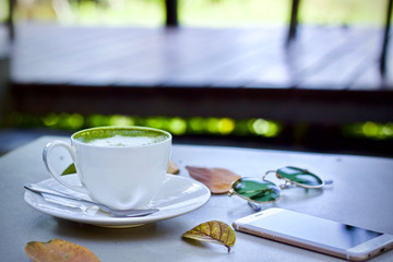 cup of tea on table