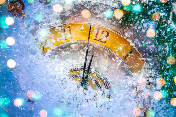 Christmas clock, new year