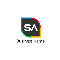 Initial Letter SA Logo template design