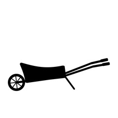 wheelbarrow vector icon