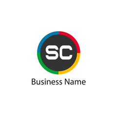 Initial Letter SC Logo template design