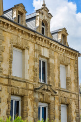 Fototapeta na wymiar Arquitectura tradicional francesa, Arromanches, Normandía, Francia