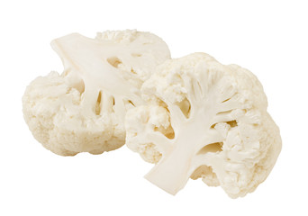 cauliflower isolated on white background, clipping path, full depth of field