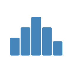Example of business flat design graph. Infographics bar chart.