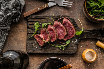 Homemade Beef Steak rare