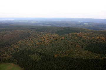 L'Ardenne Belge vu d'en haut.