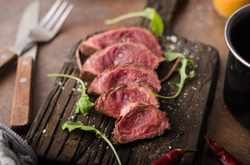 Homemade Beef Steak rare