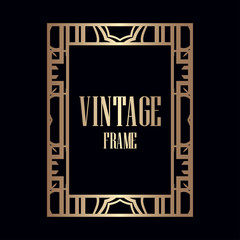 Art Deco border frame