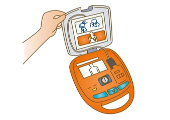 応急手当イラスト91：AED
