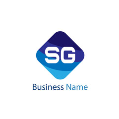 Initial Letter SG Logo template design