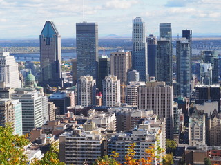Montreal skyline, view from Mont Royal