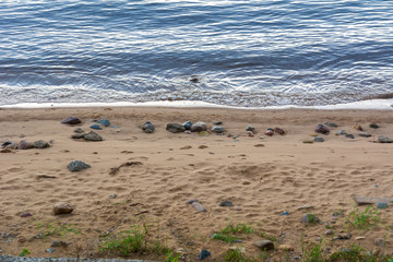 Sandy beach in the evening